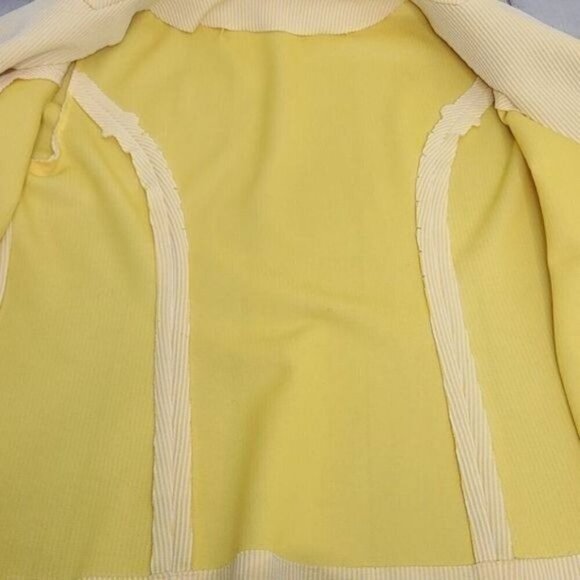 Vintage 70s Yellow White Striped Preppy Blazer - Picture 9 of 10
